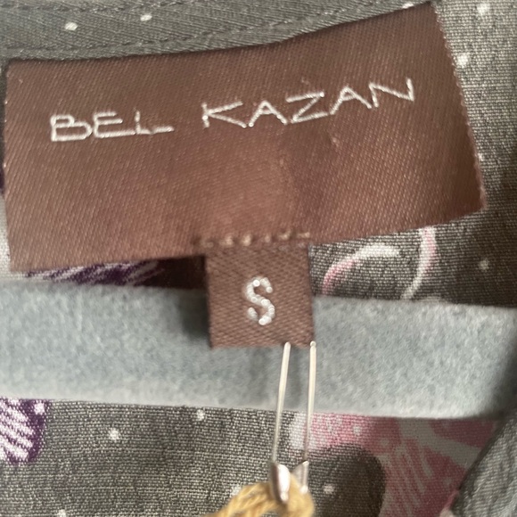 Bel Kazan Ophelia Long Sleeve Gray Floral Top. Made In Bali. New With Tags. - Picture 9 of 9